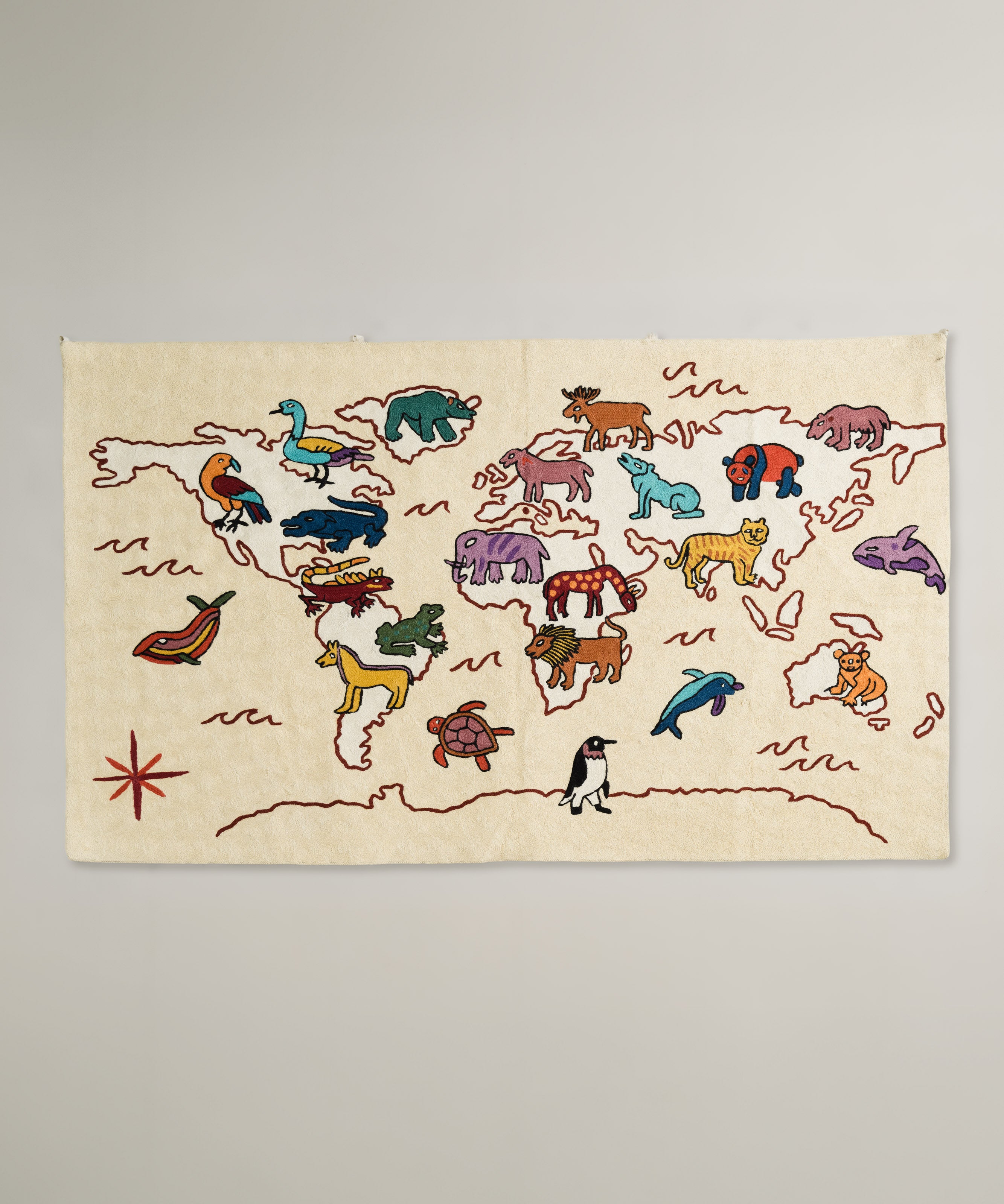 World Map tapestry, Nishat