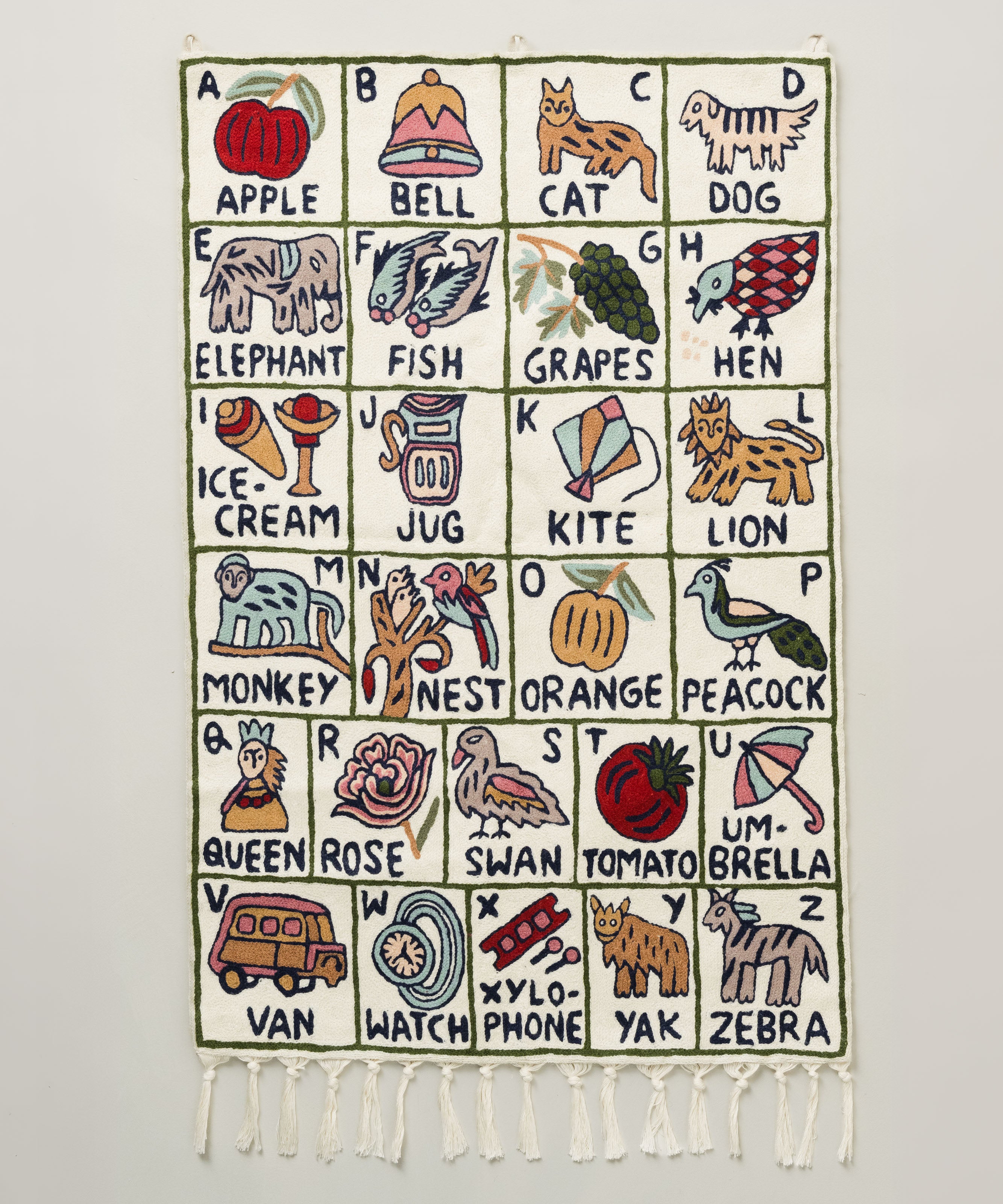 Alphabet tapestry, Satsar