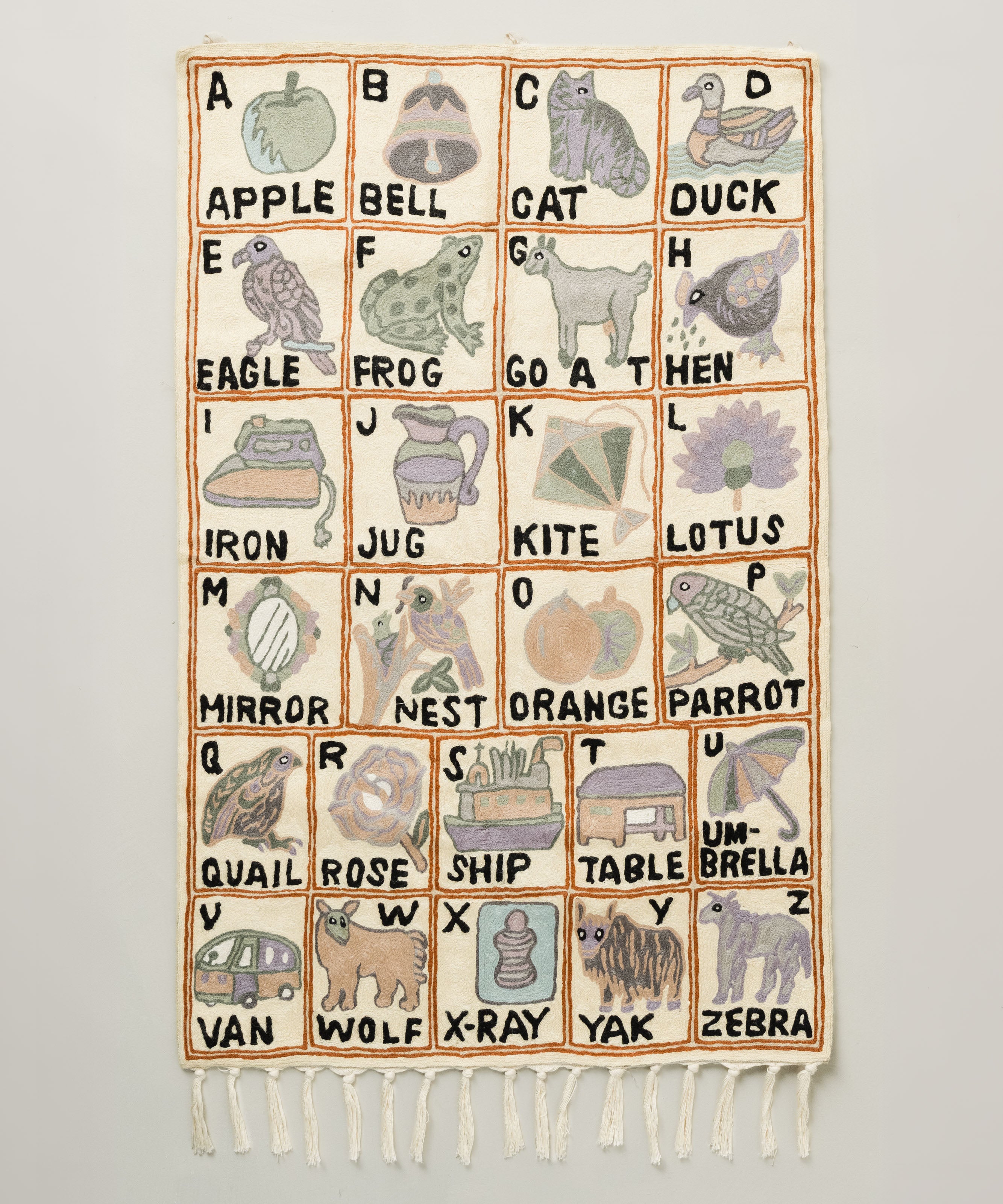 Alphabet tapestry, Jhelum