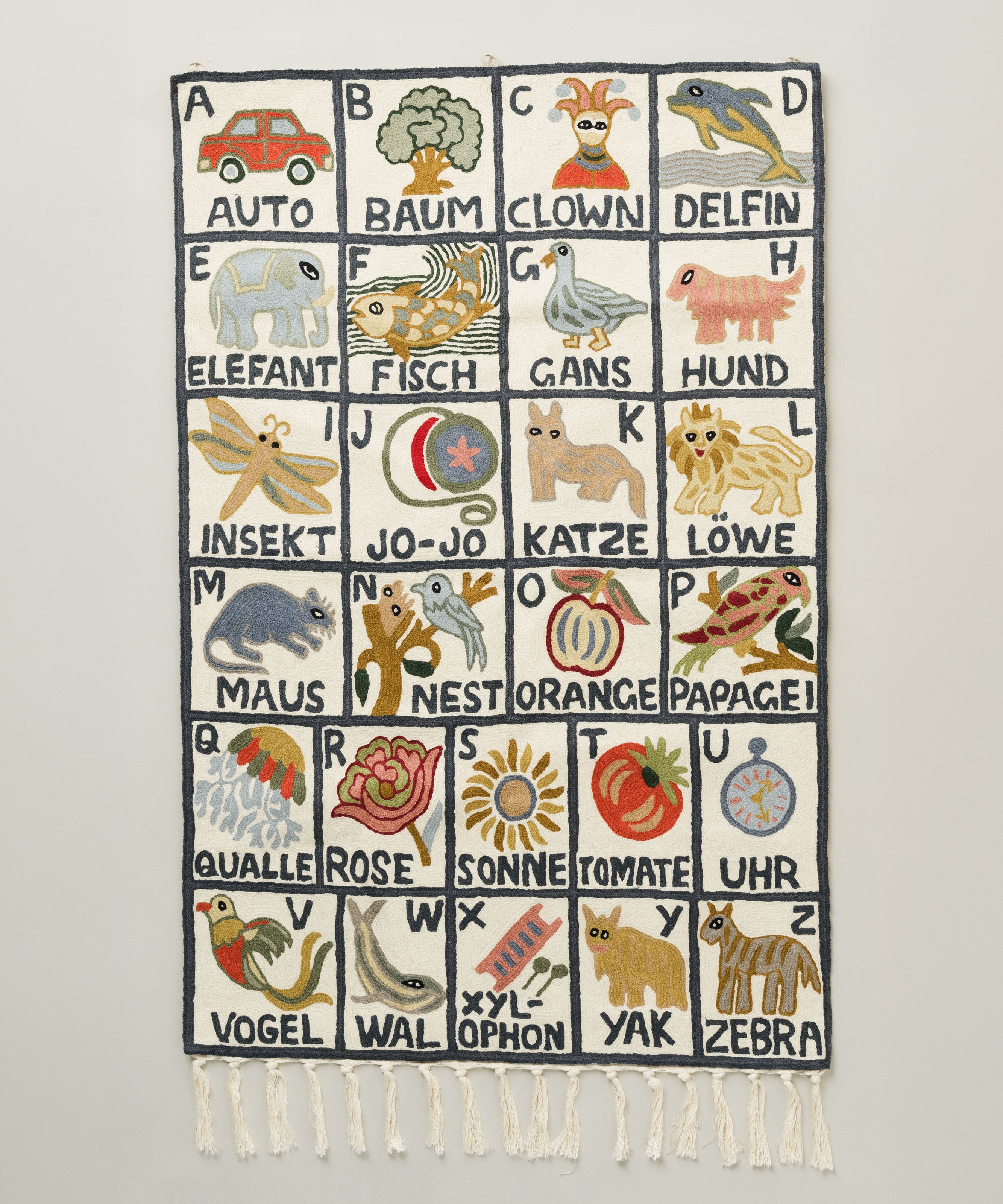 German Alphabet tapestry (das deutsche Alphabet), Sumbal