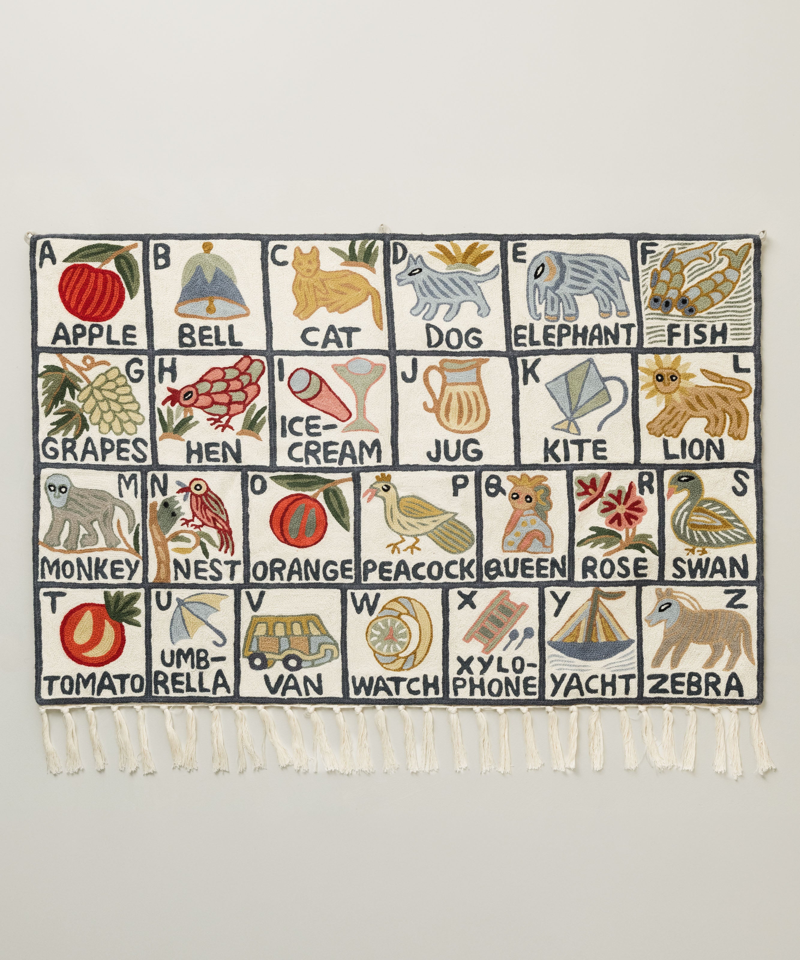 Alphabet tapestry, Sumbal (landscape)