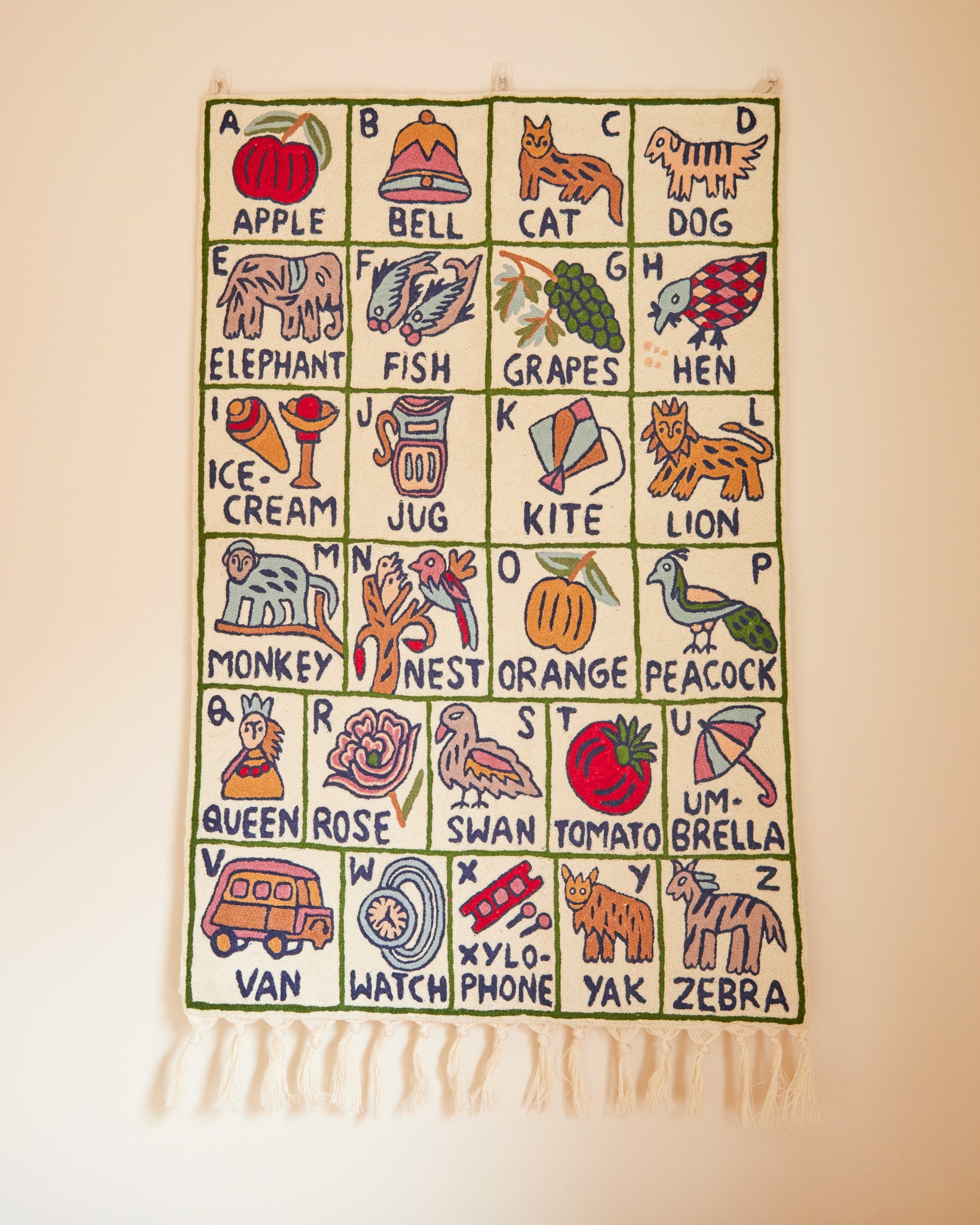 Alphabet tapestry, Satsar