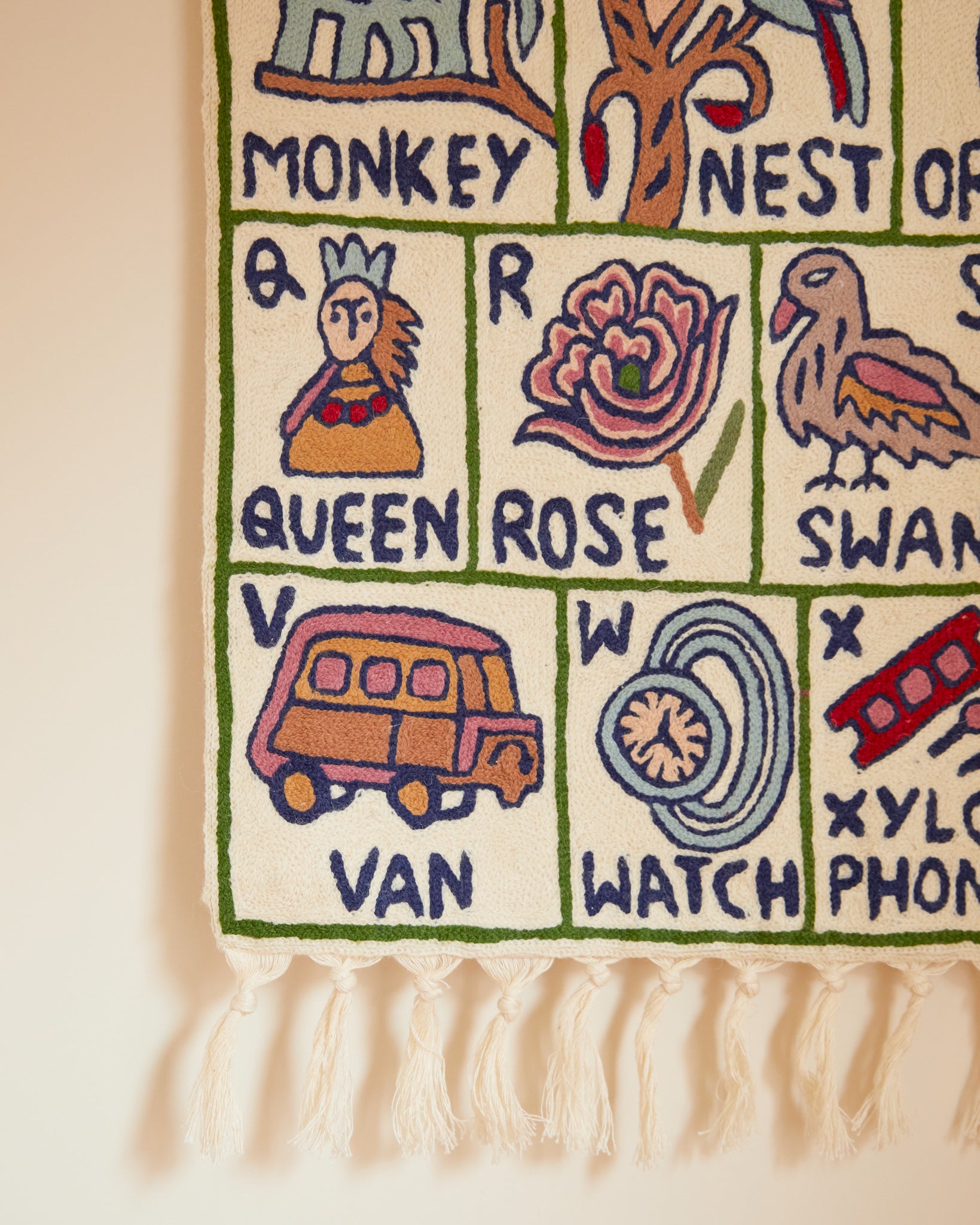 Alphabet tapestry, Satsar