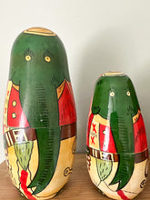 Load image into Gallery viewer, Vintage wooden nesting elephant ‘Russian’ dolls - Moppet
