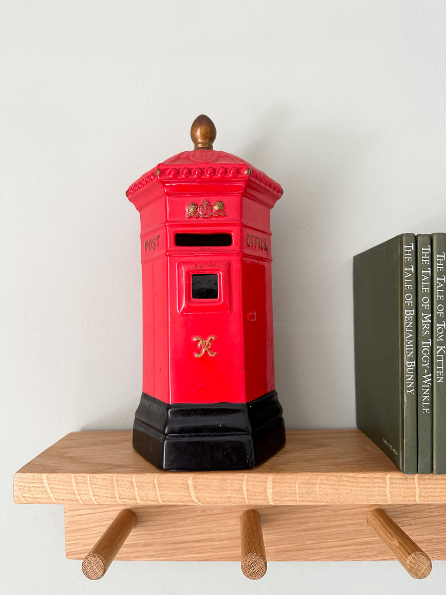 Vintage ceramic hexagonal ‘Penfold’ Victorian red post box money box ...