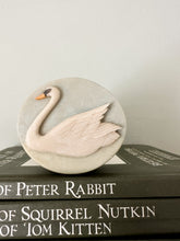 Load image into Gallery viewer, Vintage hand-carved soapstone trinket box with swan - Moppet
