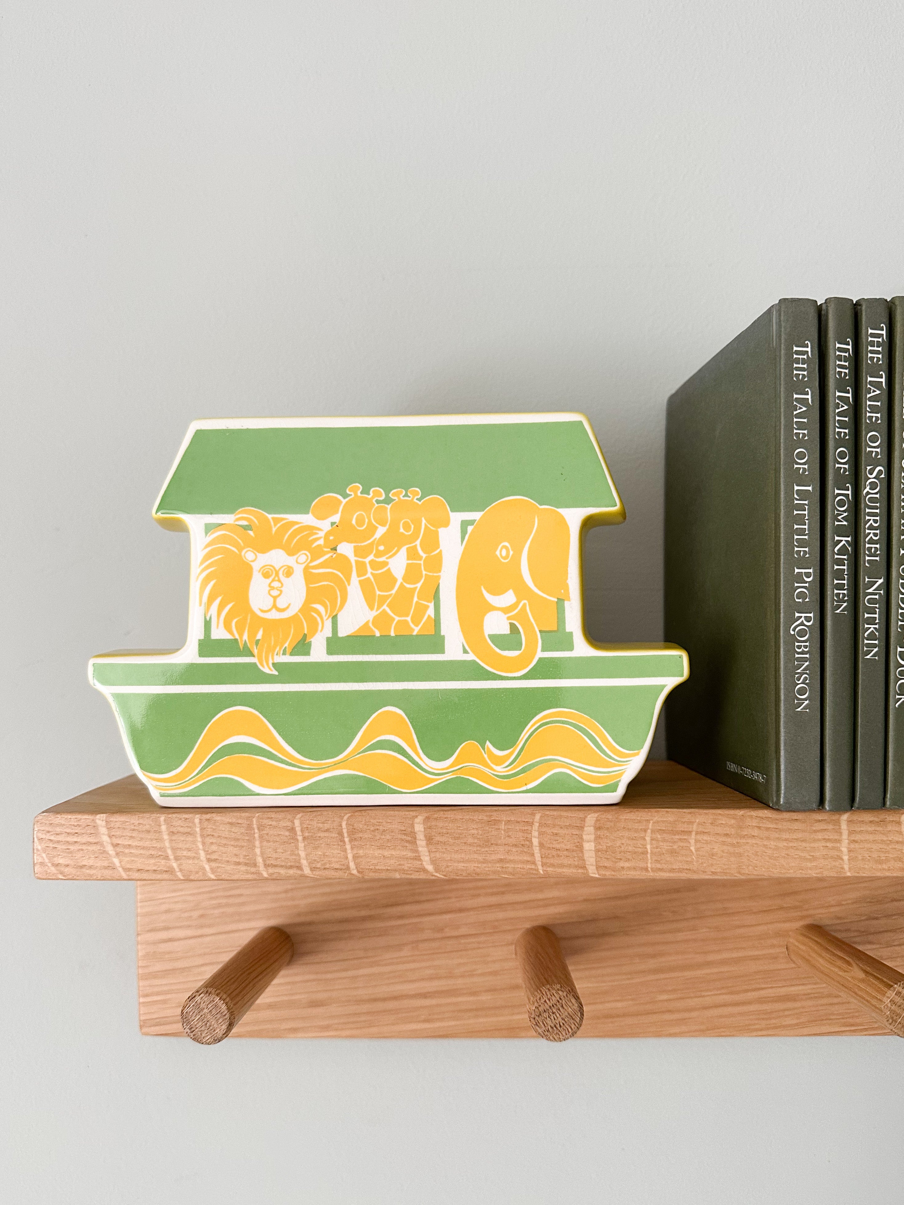 Vintage 1960s collectible ceramic Noah’s Ark piggy bank or money box, by Carlton Ware, made in England - Moppet