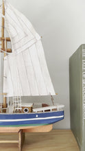 Load and play video in Gallery viewer, Vintage wooden model sailing ship
