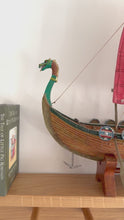 Load and play video in Gallery viewer, Vintage model Viking ship
