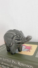 Load and play video in Gallery viewer, Vintage ceramic miniature elephant piggy bank or money box

