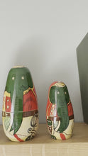 Load and play video in Gallery viewer, Vintage wooden nesting elephant ‘Russian’ dolls
