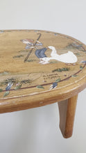 Load and play video in Gallery viewer, Vintage Dutch wooden hand-painted fairytale stool, signed and numbered by artist M. Kramer
