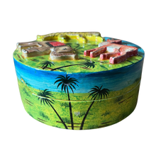Load image into Gallery viewer, Kashmiri hand-painted folk art embossed papier maché lacquered trinket box with jungle animals design - Moppet
