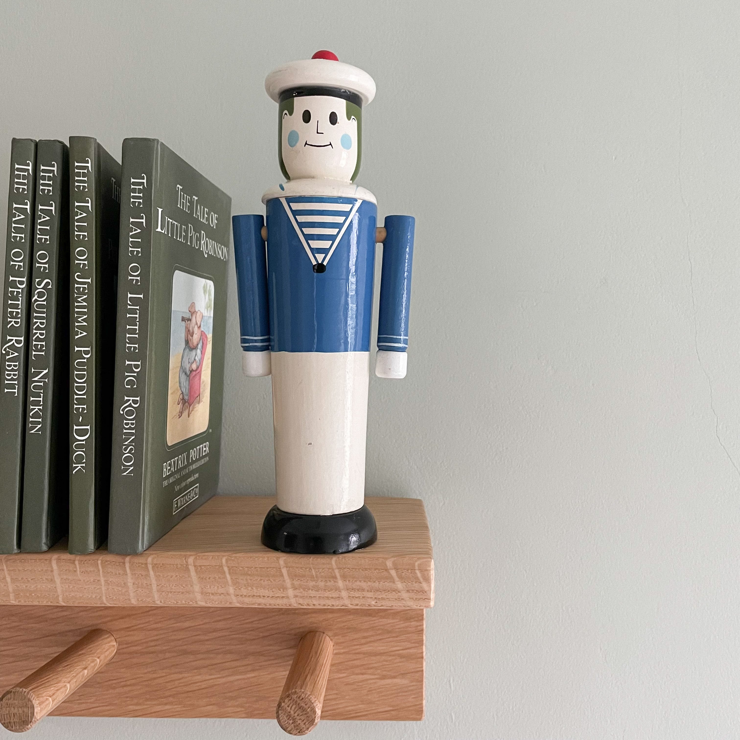 Vintage wooden sailor piggy bank or money box - Moppet