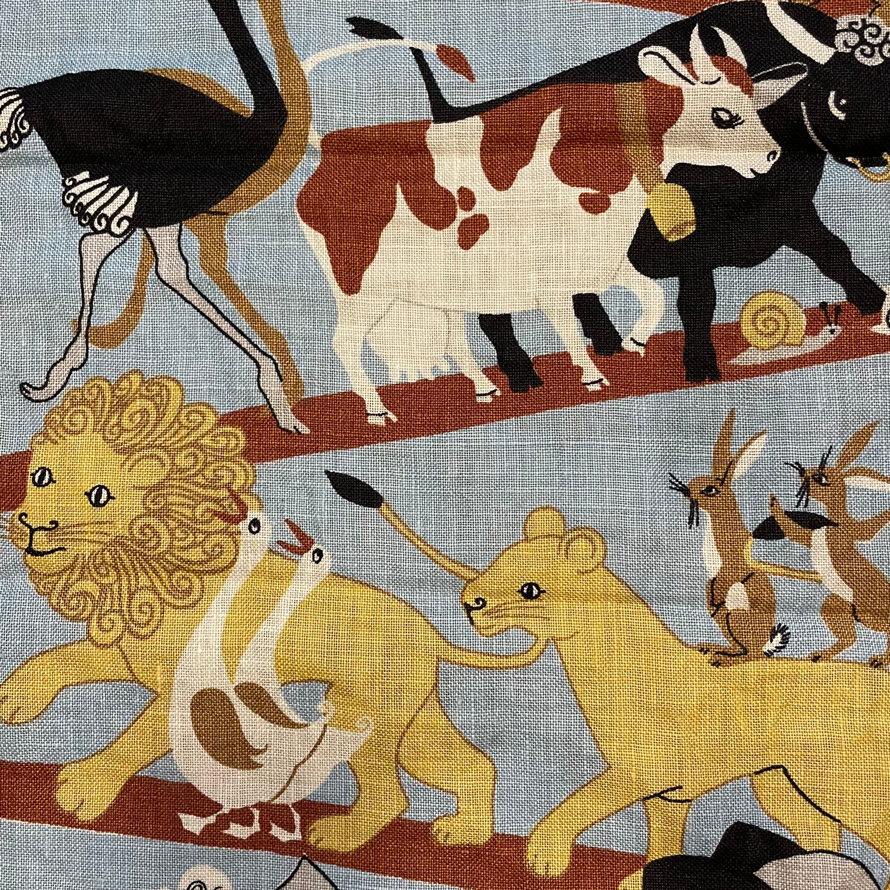 Vintage 1950s/60s Noah’s Ark themed linen wall hanging - Moppet