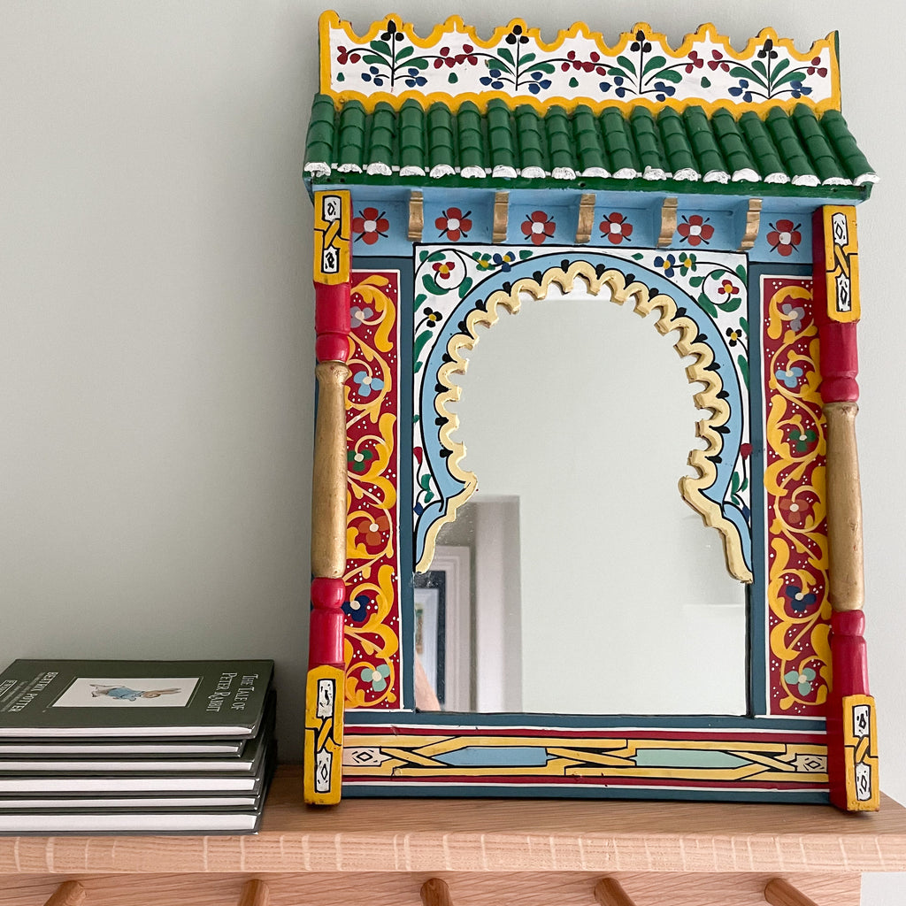 Vintage Arabic colourful arched mirror - Moppet