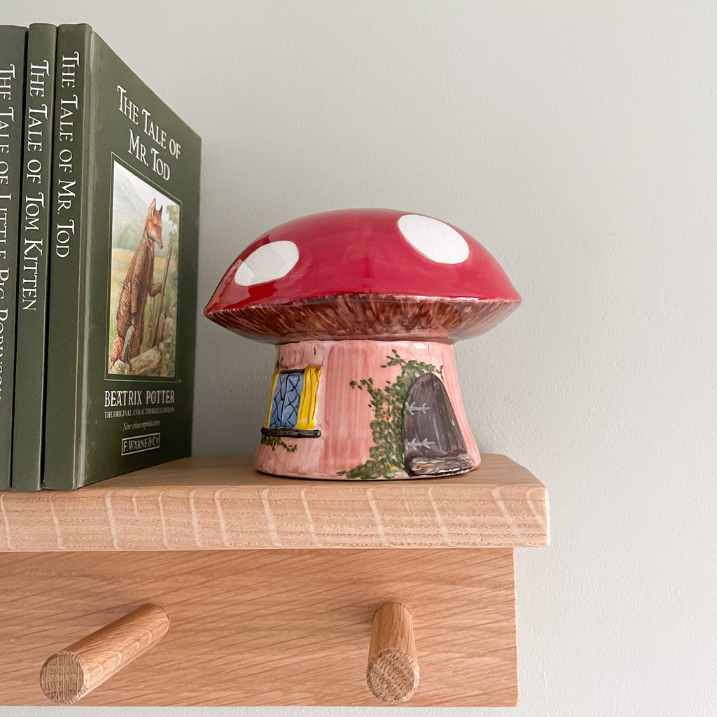 Vintage ceramic toadstool mushroom piggy bank or money box - Moppet