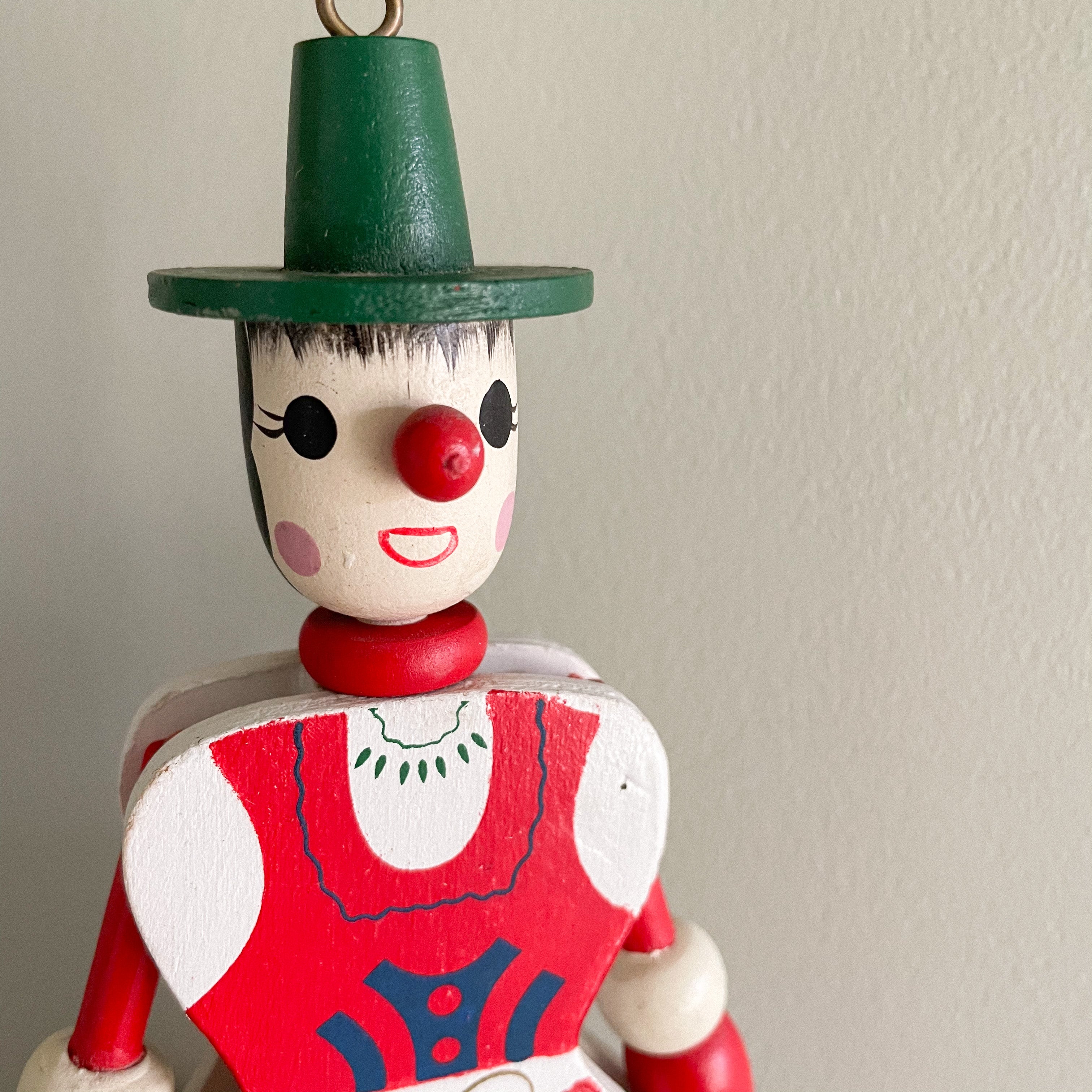 Vintage 1960s Austrian woman ‘Hampelmann’ jumping-jack pull toy - Moppet
