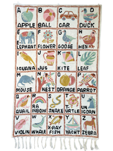 Load image into Gallery viewer, Handmade alphabet ABC crewel wall hanging tapestry |  Aru - Moppet
