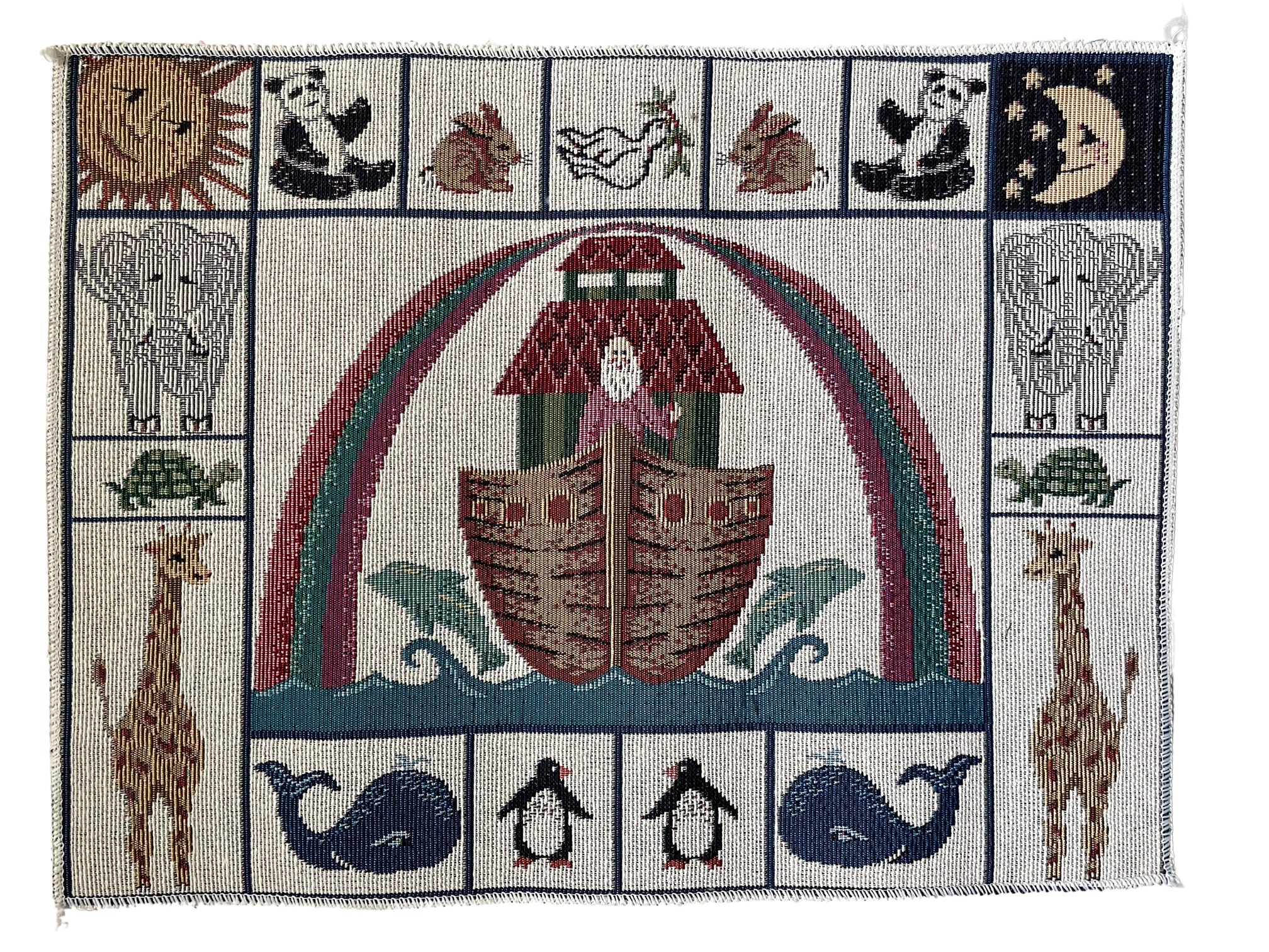 Vintage Noah’s Ark themed tapestry - Moppet