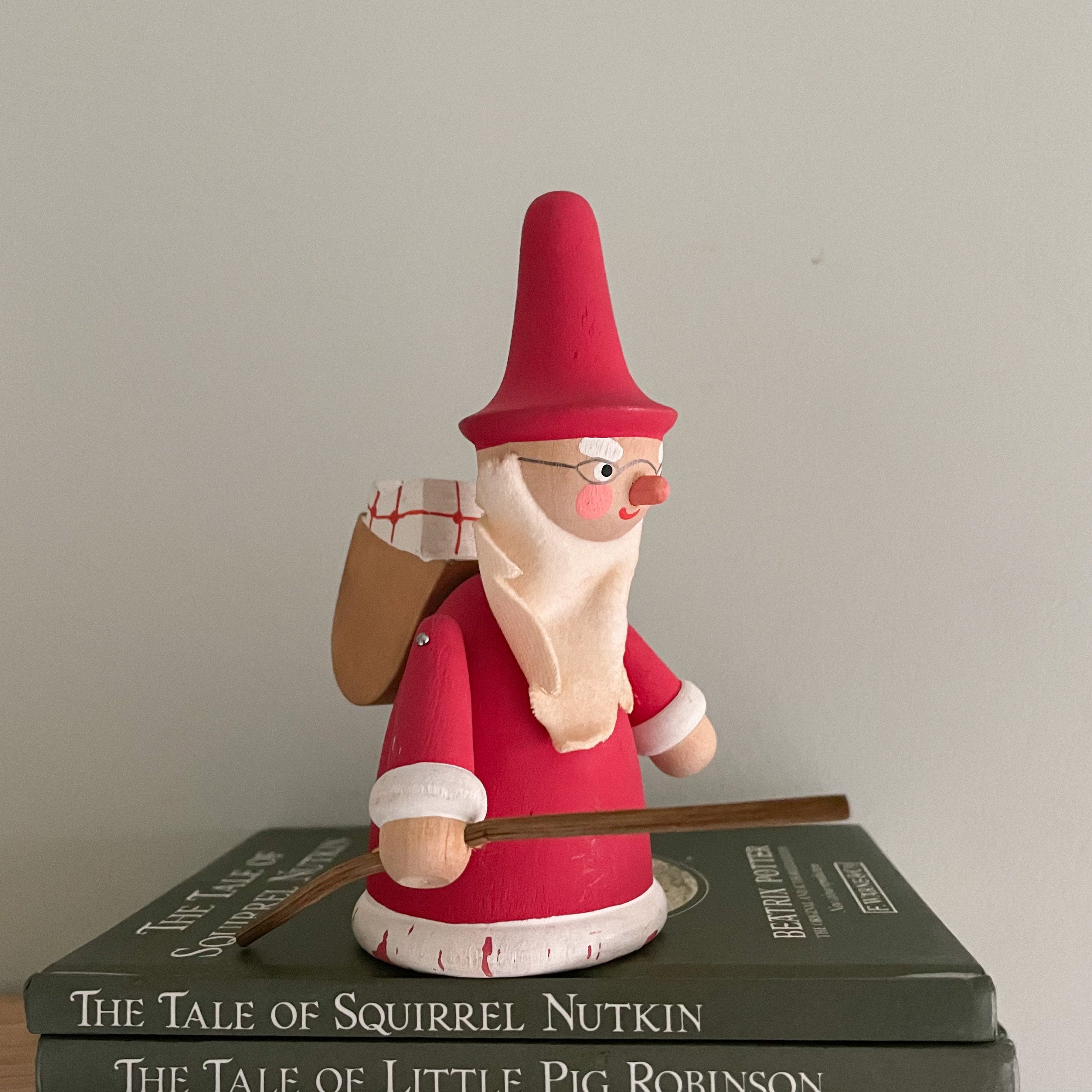 Vintage midcentury Swedish wooden Father Christmas Santa - Moppet