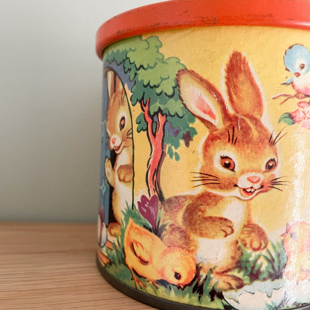 Vintage 1950s Easter Bunny tin by Bluebird Toffee - Moppet