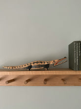 Load image into Gallery viewer, Vintage hand-carved wooden ebonised crocodile - Moppet
