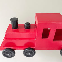 Load image into Gallery viewer, Vintage 1950s large wooden red train - Moppet
