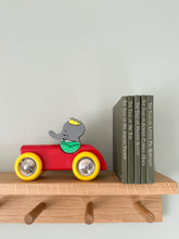 Load image into Gallery viewer, Vintage 1989 wooden Babar in car - Moppet
