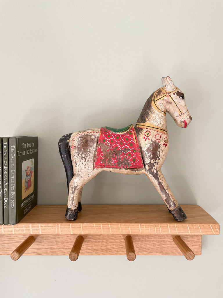 Vintage wooden folk art hand-painted horse - Moppet