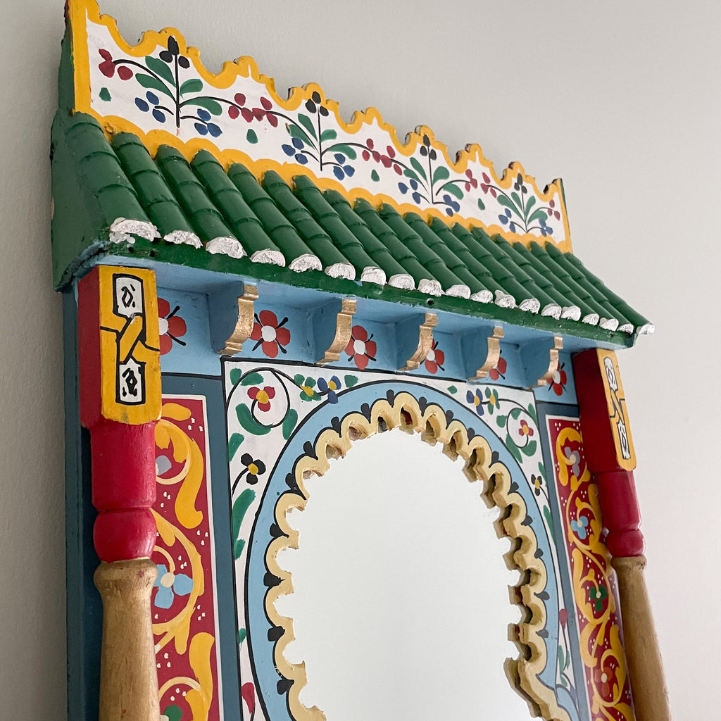 Vintage Arabic colourful arched mirror - Moppet