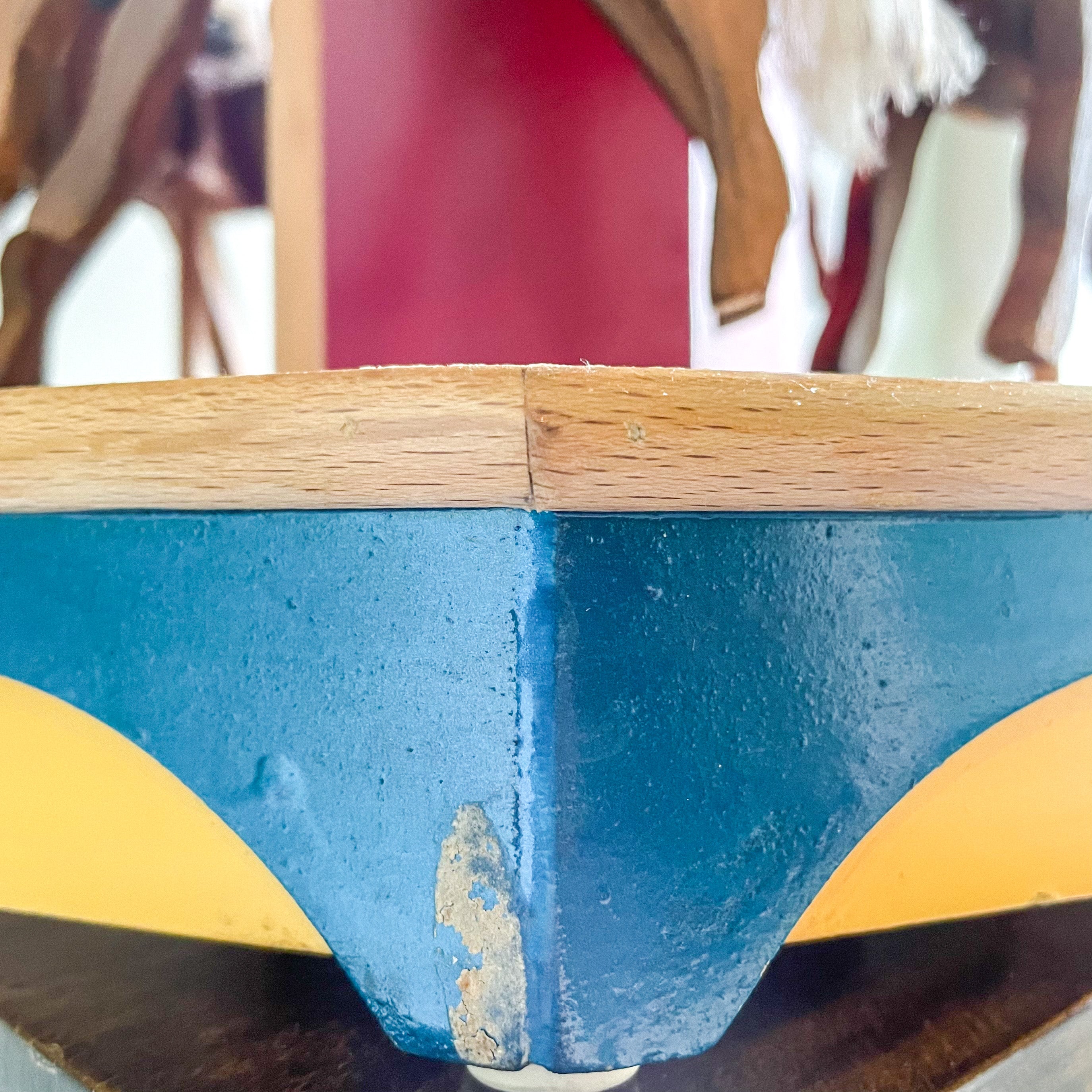 Vintage handmade wooden Swedish carousel or merry-go-round - Moppet