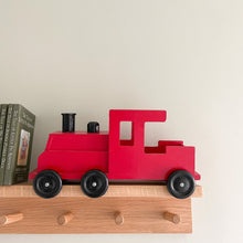 Load image into Gallery viewer, Vintage 1950s large wooden red train - Moppet
