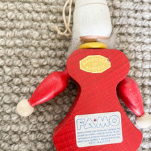 Load image into Gallery viewer, Vintage Austrian wooden Father Christmas ‘Hampelmann’ jumping-jack pull toy, by FAMO - Moppet
