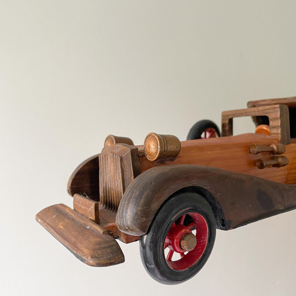 Vintage handmade wooden classic car - Moppet