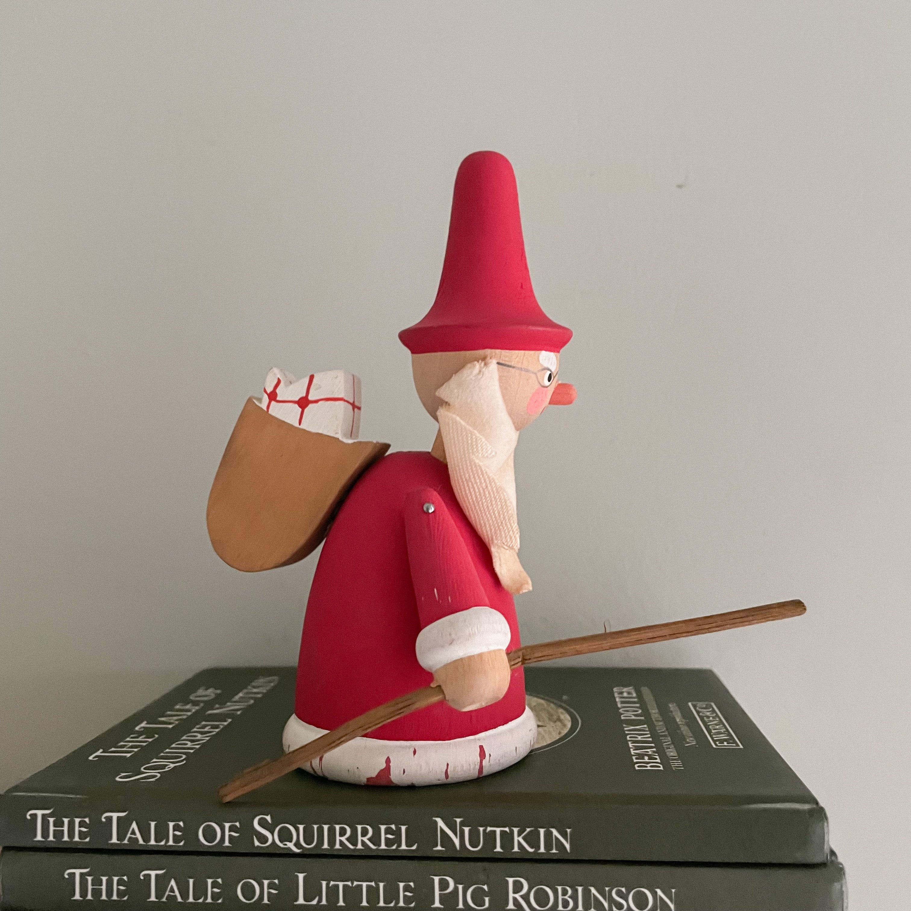 Vintage midcentury Swedish wooden Father Christmas Santa - Moppet