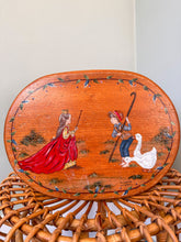 Load image into Gallery viewer, Vintage Dutch wooden hand-painted fairytale stool, signed and numbered by artist M. Kramer - Moppet

