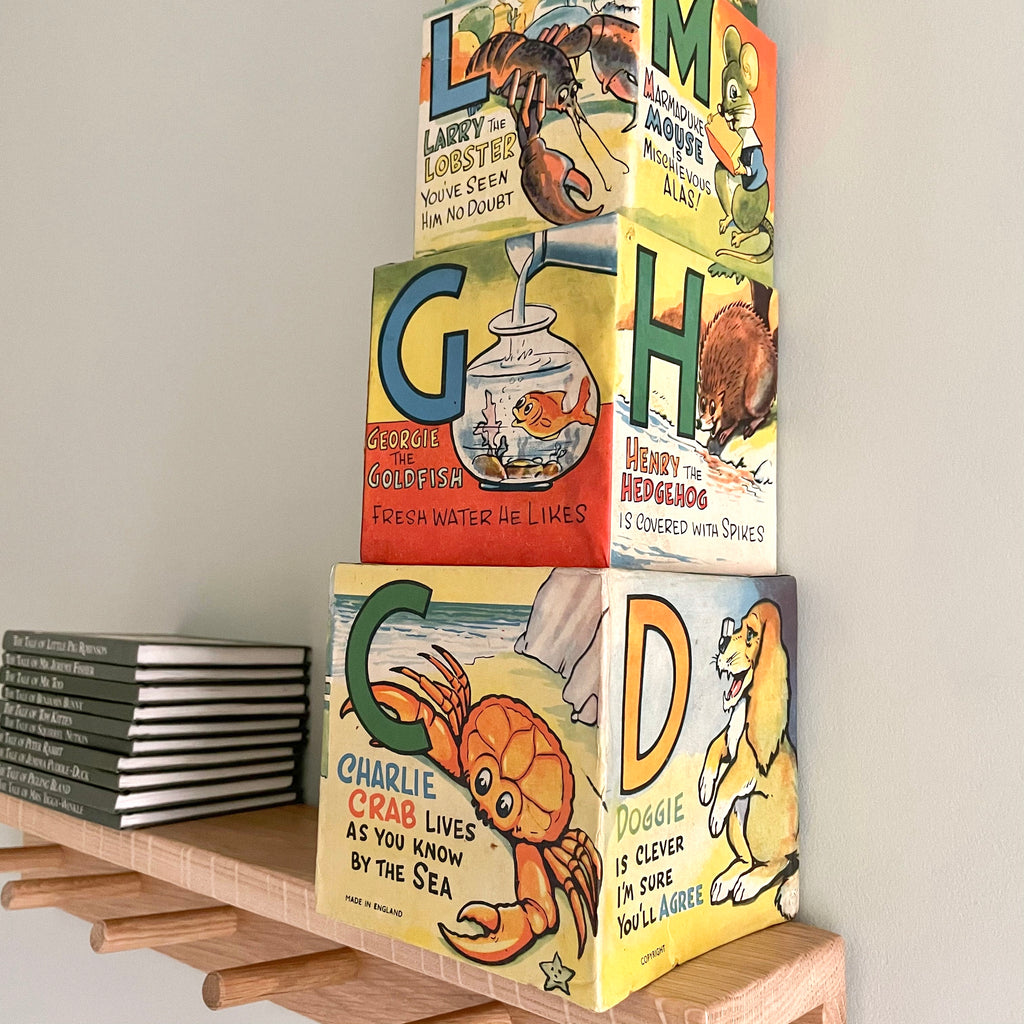 Vintage 1950s animal stacking boxes - Moppet