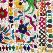 Load image into Gallery viewer, Vintage hand-embroidered Mexican Otomi wall hanging tapestry - Moppet
