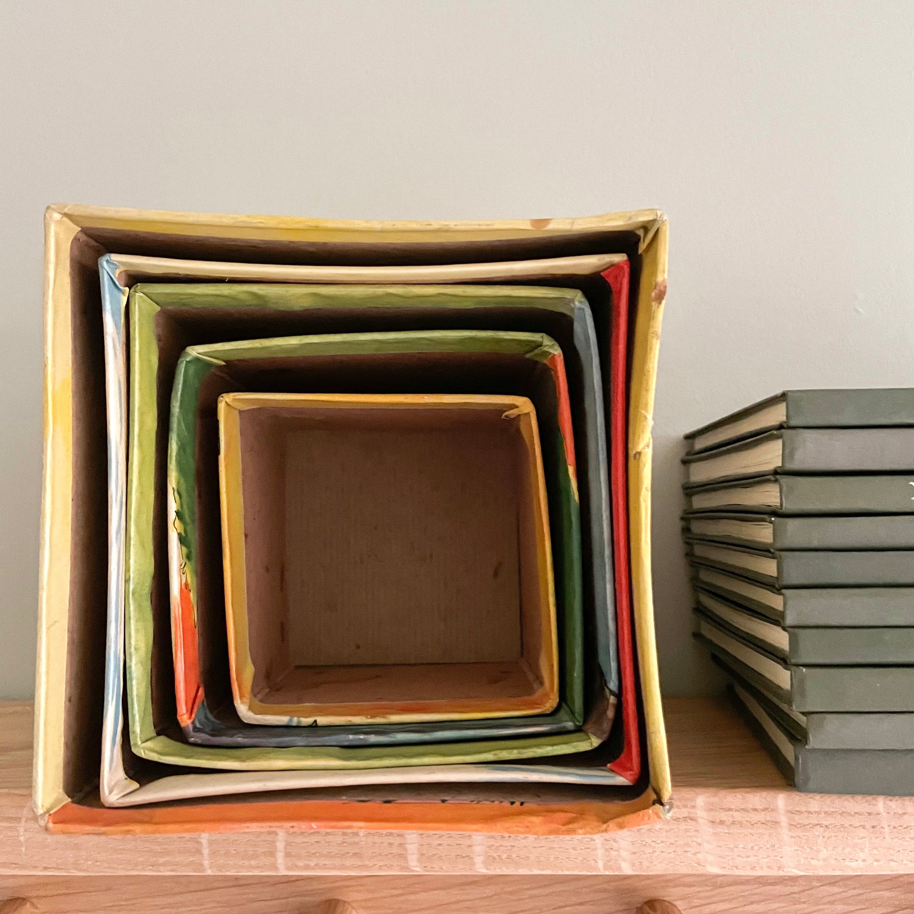 Vintage 1950s animal stacking boxes - Moppet