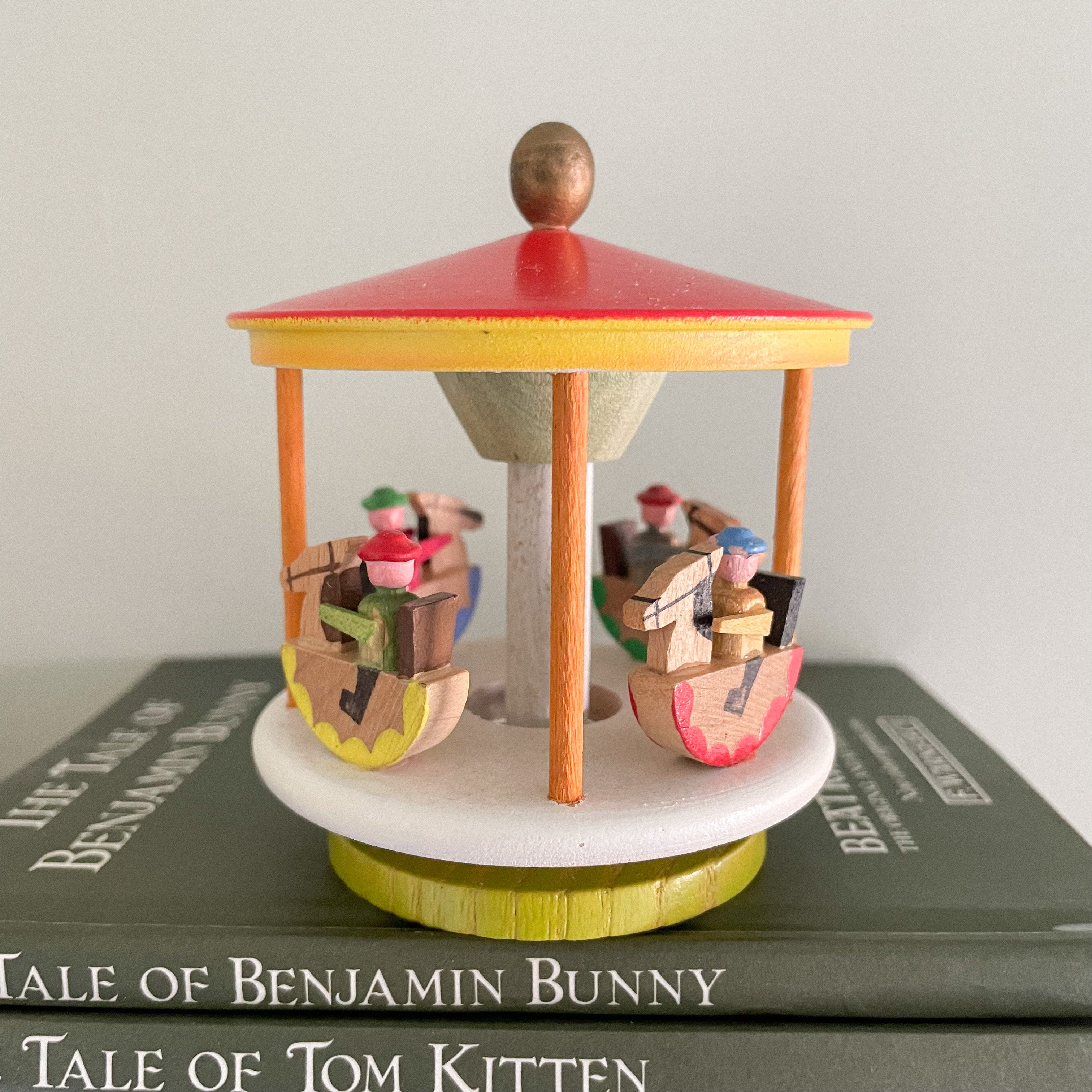 Vintage wooden German carousel made in the GDR - Moppet