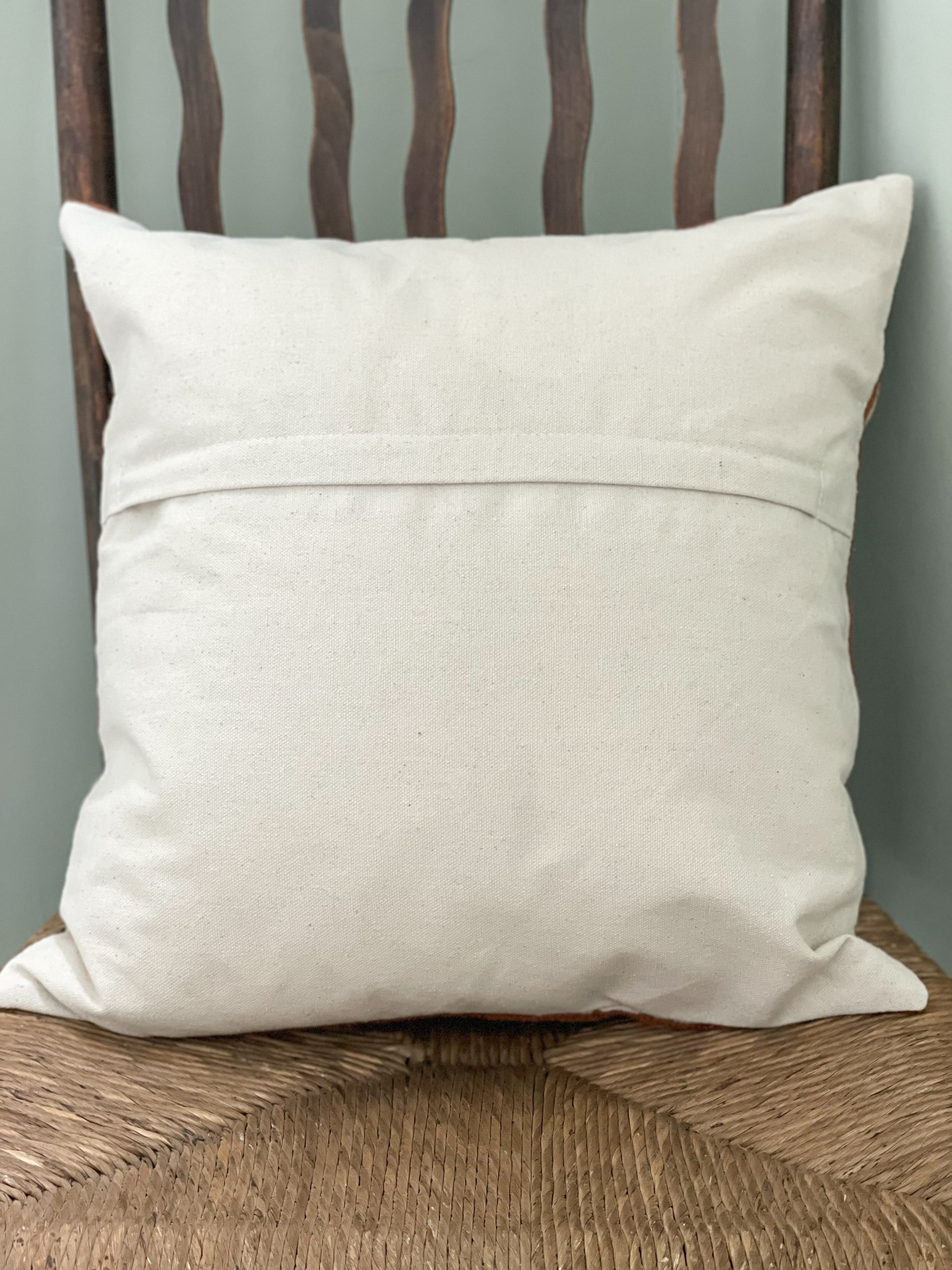 *NEW* Handmade crewel embroidered cushion cover | lilac stripe - Moppet