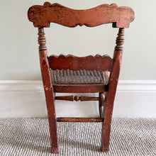 Load image into Gallery viewer, Vintage wooden doll’s chair with cane seat - Moppet
