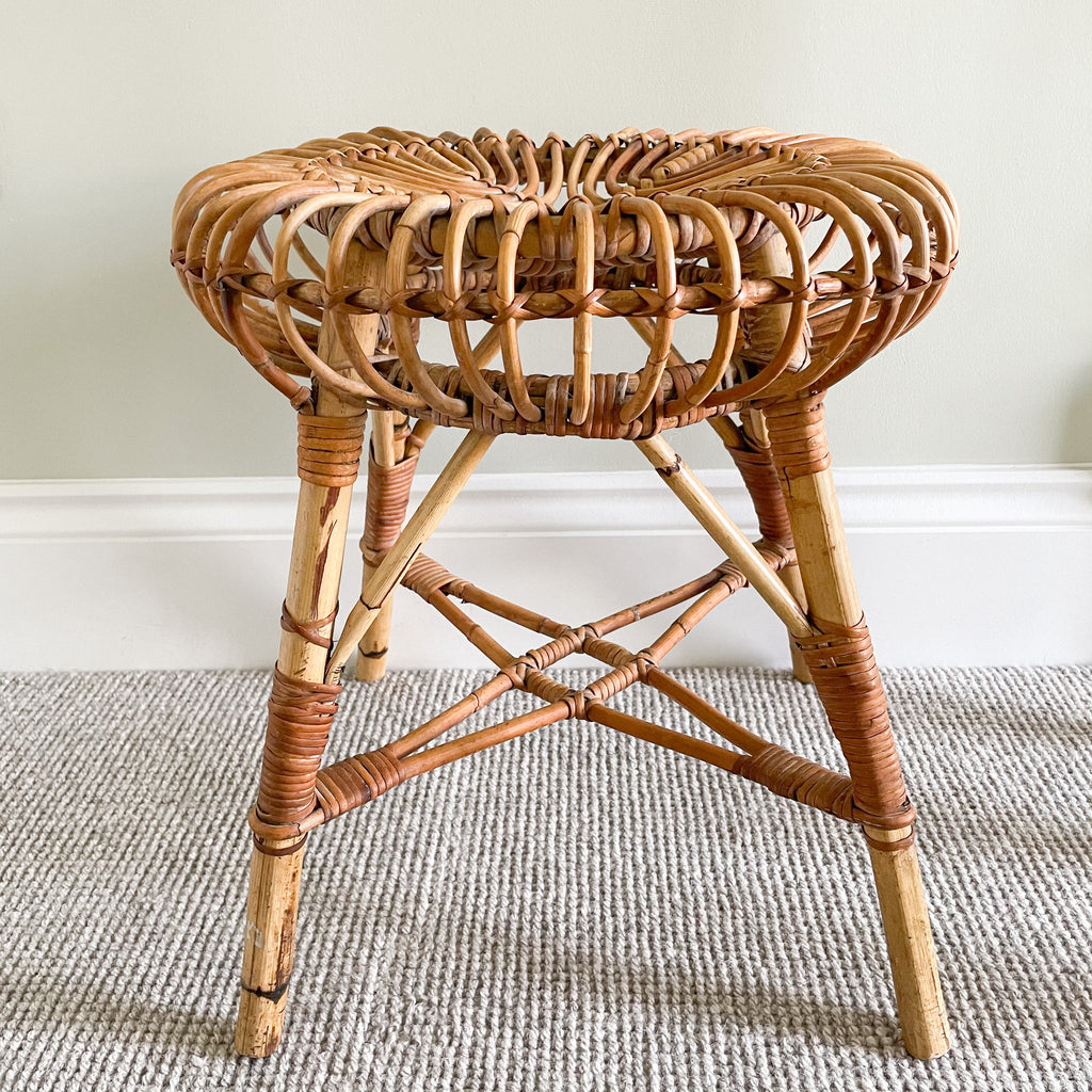 Vintage 1950s Franco Albini Lobster Pot bamboo stool - Moppet