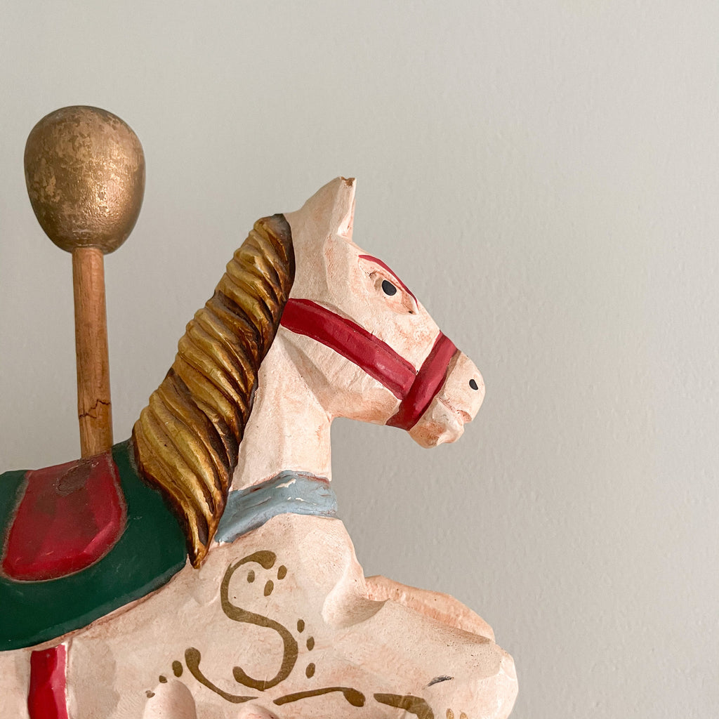 Vintage wooden carousel horse - Moppet