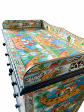 Load image into Gallery viewer, Vintage chest of drawers or changing table with ‘Noah’s Ark’ mid-century decoupage - Moppet
