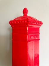 Load image into Gallery viewer, Vintage ceramic hexagonal ‘Penfold’ Victorian red post box money box, by Honiton England - Moppet
