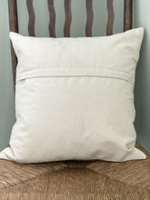 Load image into Gallery viewer, *NEW* Handmade crewel embroidered cushion cover | sage green stripe - Moppet
