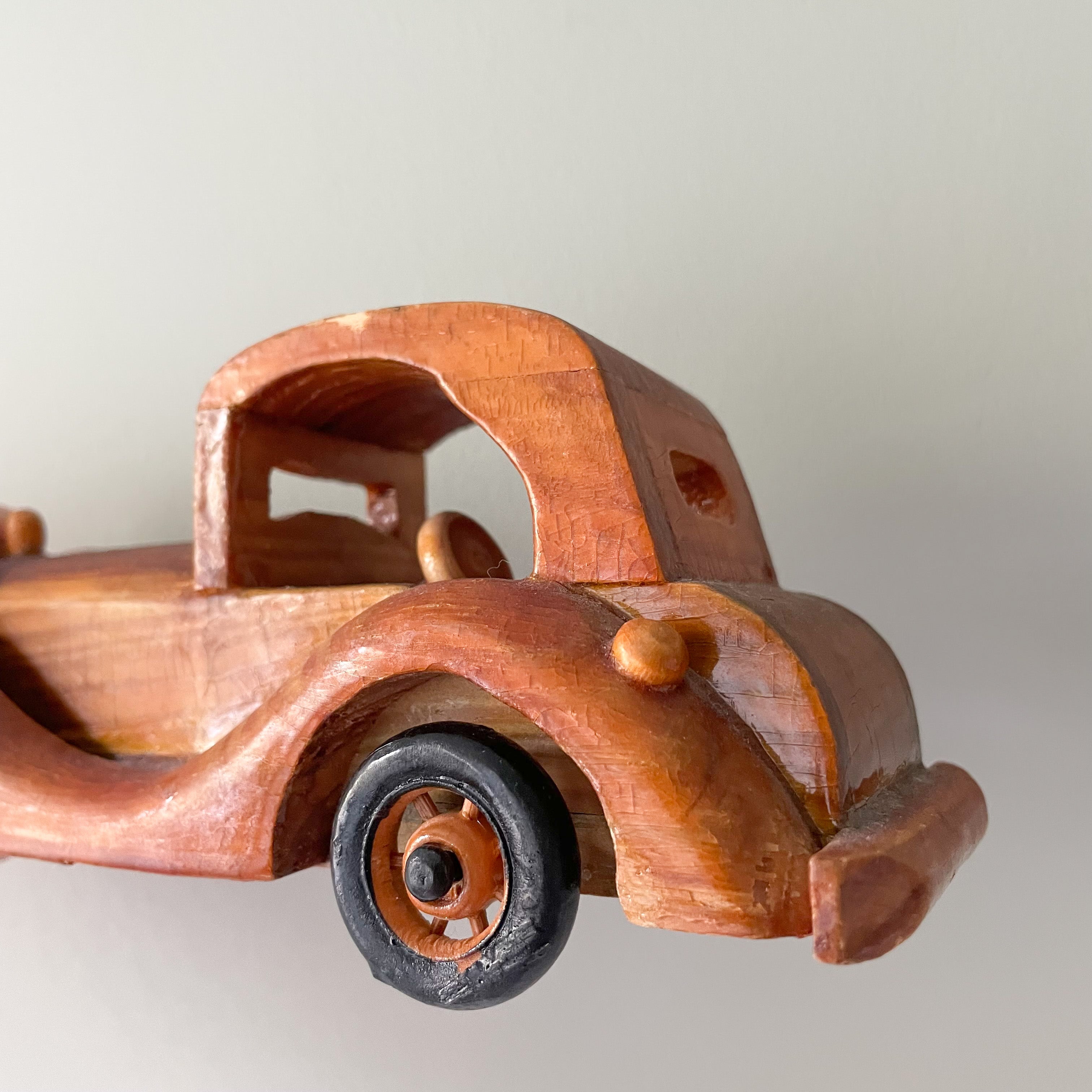 Vintage handmade wooden classic car - Moppet