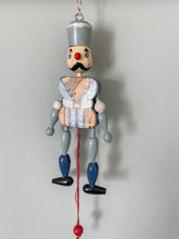 Load image into Gallery viewer, Vintage German wooden soldier or Nutcracker ‘Hampelmann’ jumping-jack pull toy - Moppet
